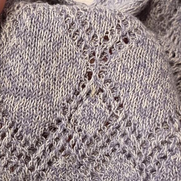 Anthropologie Knit Top Hoodie Size Xs Pointelle Pullover Moth Gray Soft Hooded - Picture 7 of 11
